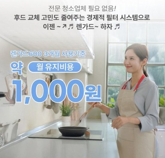 렌가드900 리필 필터 교체 후 후드 상태